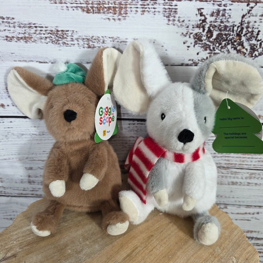 Target Giggle Scape Christmas Holiday Mice Plush 2